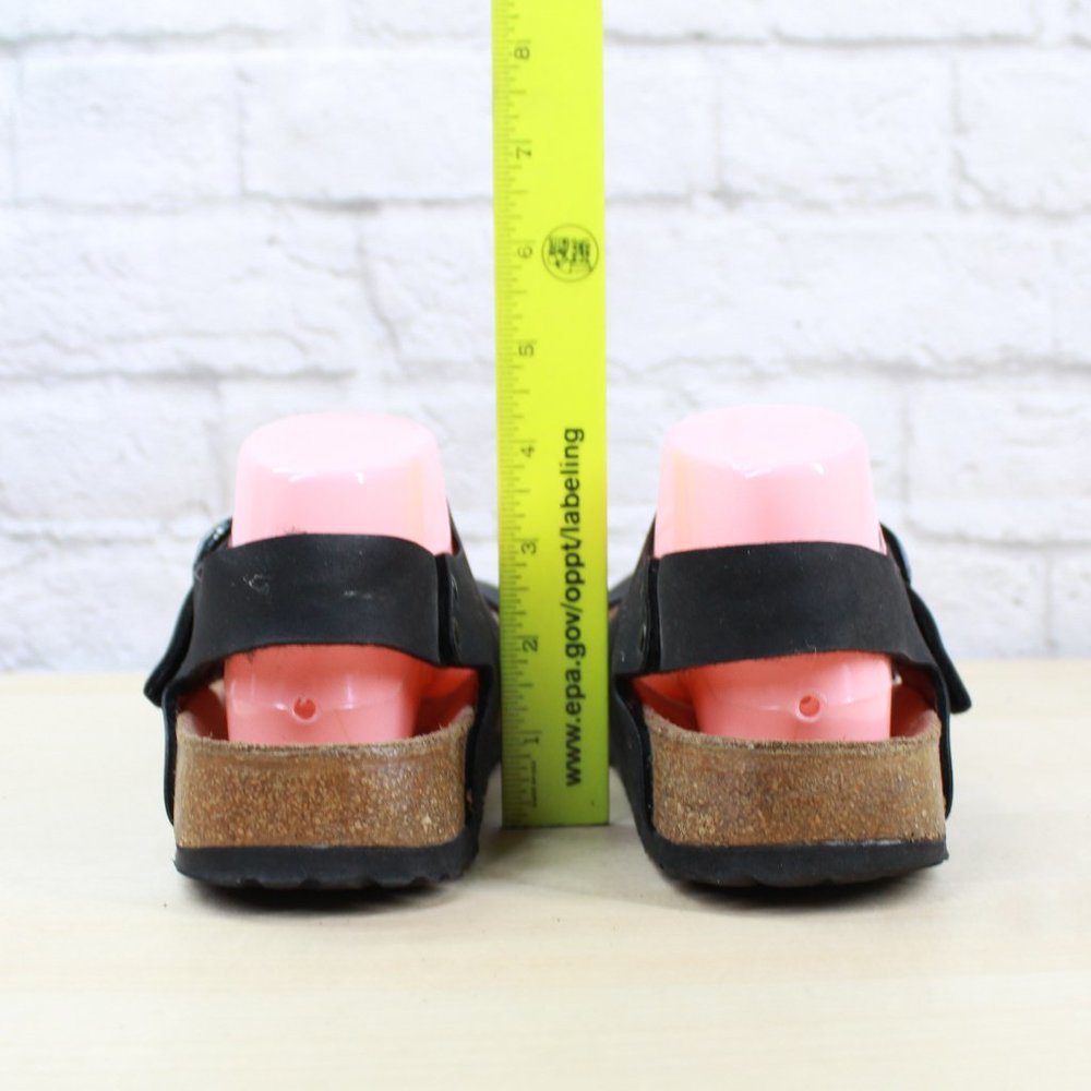 Birki´s by Birkenstock Unisex Black Leather Ankle Strap Sandals Size 39 L8 / M6 - Picture 8 of 9